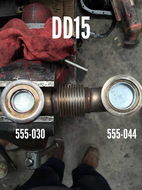 Detroit Diesel - EGR flex pipe blocking off with freez plugs